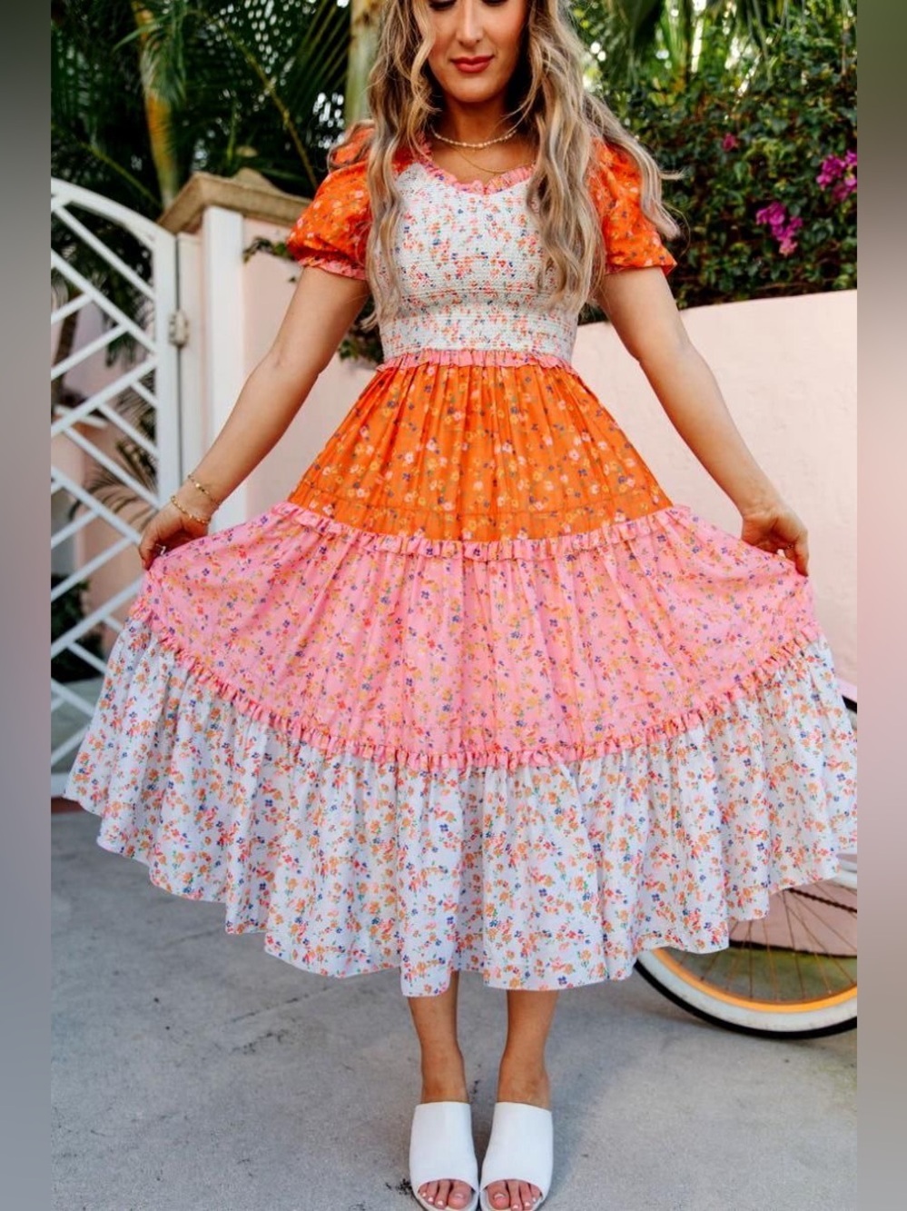🌸 NWT Ivy City Co Emily Dress in Sorbet - Floral Midi - Cottagecore - Viral